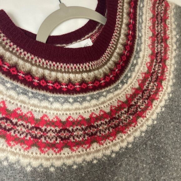 ERIBE Scotland Fair Isle Wool Knit Jumper Sweater Dress Women’s Small - Picture 5 of 7
